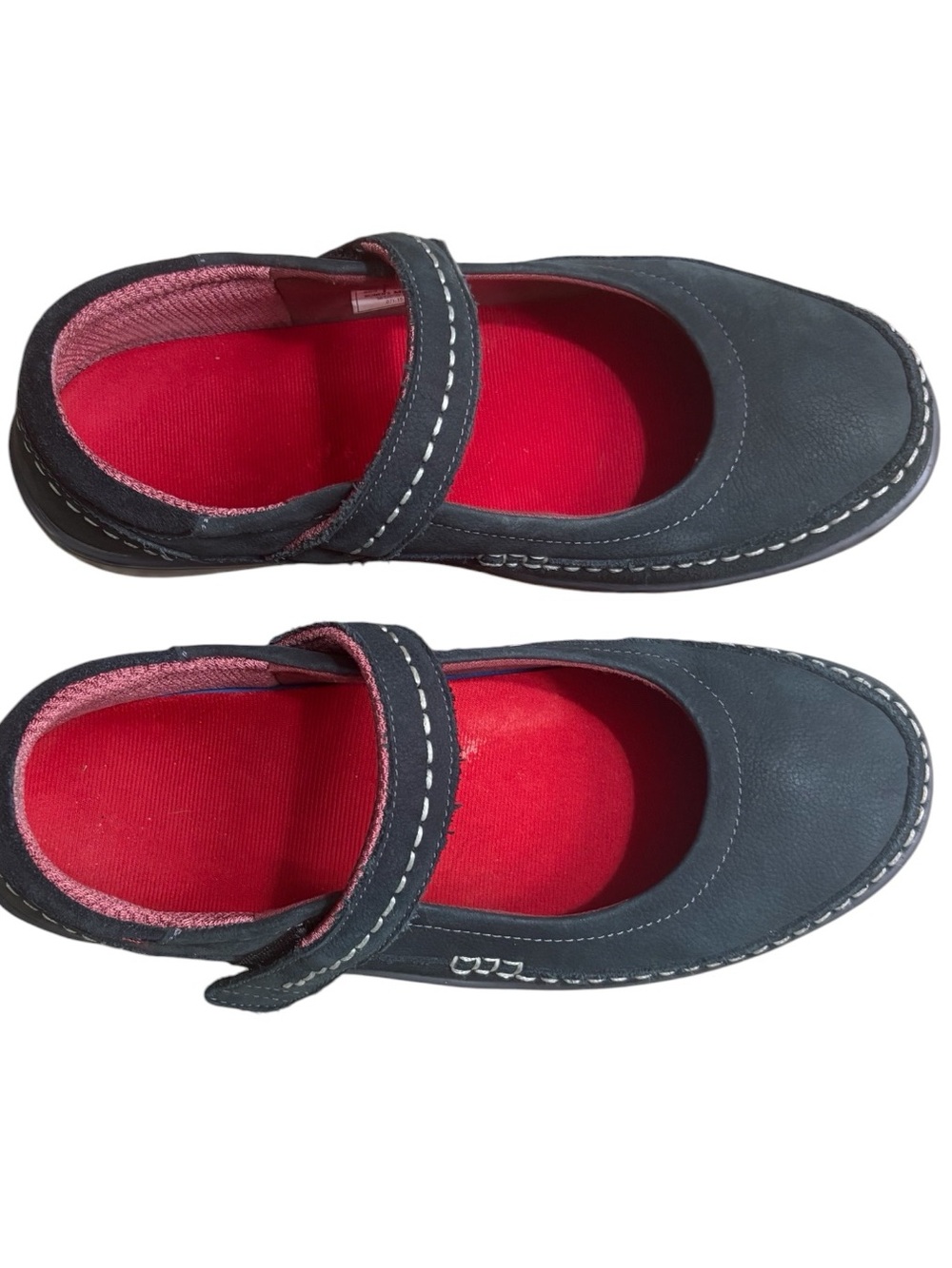 ORTHOFEET Athens Mary Jane Shoes with Red Interior in Dark Blue Size 8.5 - Picture 2 of 8